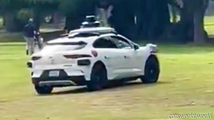 No, a Waymo Robotaxi did not autonomously drive itself onto a golf course | Carscoops